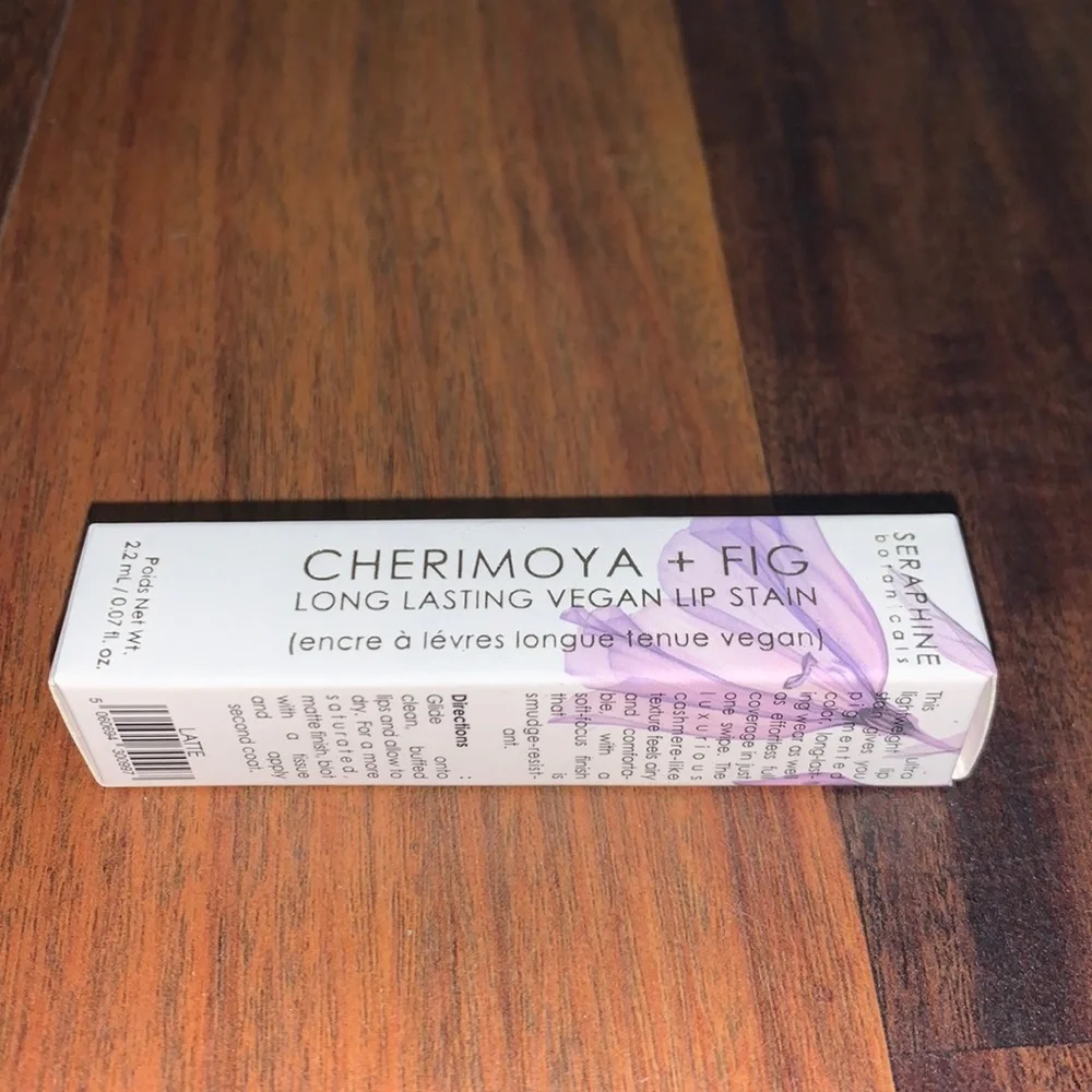 Seraphine Botanicals Cherimoya + Fig Vegan Lip Stain Latte New In Box NWT